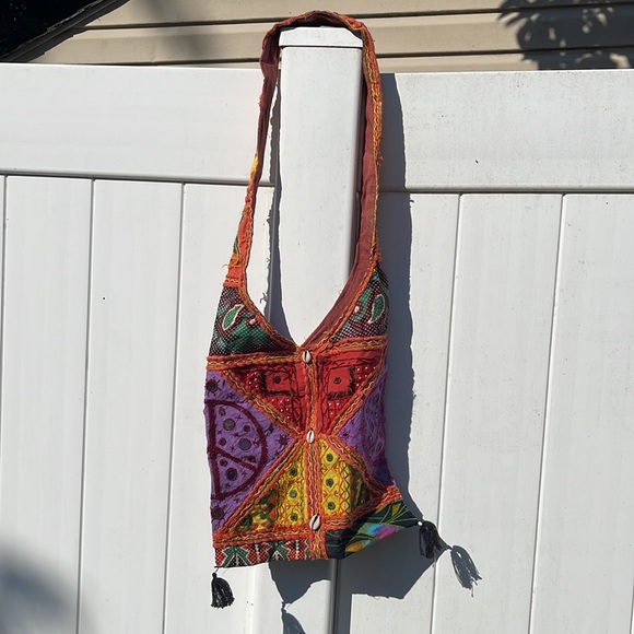 Patchwork mirrored Sea Shell Boho Chic Bag - Picture 10 of 10